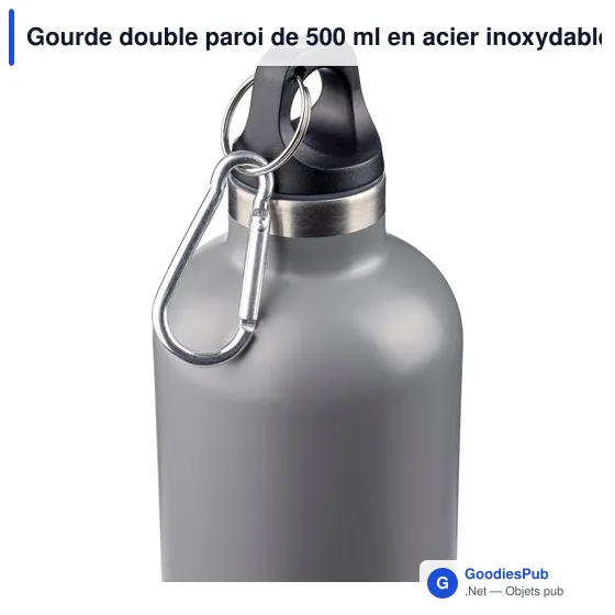 Gourde isotherme personnalisable en acier inoxydable recyclé - Lysandraavec logo - Image 6