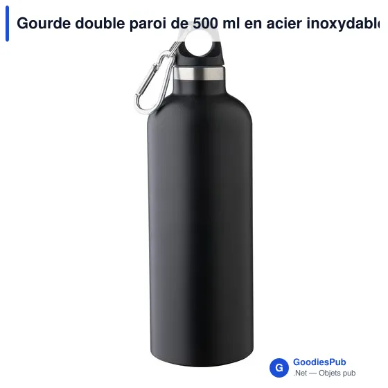 Gourde isotherme personnalisable en acier inoxydable recyclé - Lysandraavec logo - Image 9