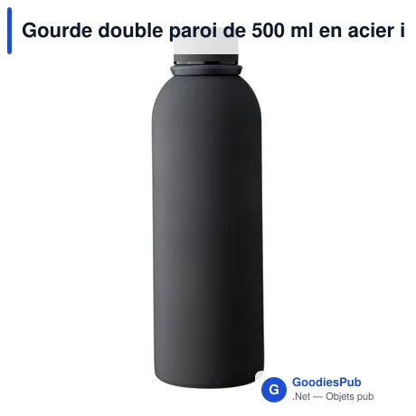 Gourde double paroi de 500 ml en acier inoxydable recyclé Sena
