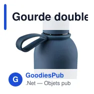 Gourde double paroi de 500 ml en acier inoxydable recyclé Sena - Miniature 11