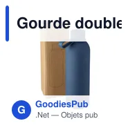 Gourde double paroi de 500 ml en acier inoxydable recyclé Sena - Miniature 12