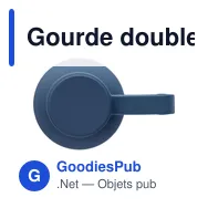 Gourde double paroi de 500 ml en acier inoxydable recyclé Sena - Miniature 3