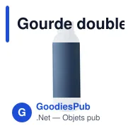 Gourde double paroi de 500 ml en acier inoxydable recyclé Sena - Miniature 4