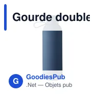 Gourde double paroi de 500 ml en acier inoxydable recyclé Sena - Miniature 5