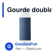 Gourde double paroi de 500 ml en acier inoxydable recyclé Sena - Miniature 6