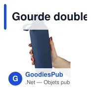 Gourde double paroi de 500 ml en acier inoxydable recyclé Sena - Miniature 8