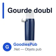 Gourde double paroi de 500 ml en acier inoxydable recyclé Solene - Miniature 2