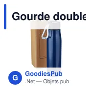 Gourde double paroi de 500 ml en acier inoxydable recyclé Solene - Miniature 11