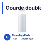 Gourde double paroi de 500 ml en acier inoxydable recyclé Solene - Miniature 12