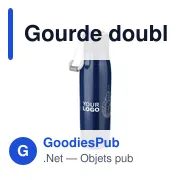 Gourde double paroi de 500 ml en acier inoxydable recyclé Solene - Miniature 3