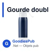 Gourde double paroi de 500 ml en acier inoxydable recyclé Solene - Miniature 4