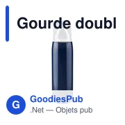 Gourde double paroi de 500 ml en acier inoxydable recyclé Solene - Miniature 5