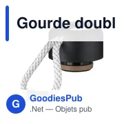 Gourde double paroi de 500 ml en acier inoxydable recyclé Solene - Miniature 7