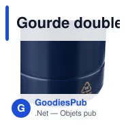 Gourde double paroi de 500 ml en acier inoxydable recyclé Solene - Miniature 9