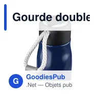 Gourde double paroi de 500 ml en acier inoxydable recyclé Solene - Miniature 10