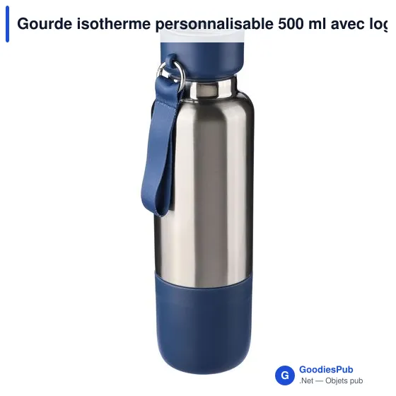 Gourde isotherme personnalisable 500 ml avec logo - Zev - Image 12
