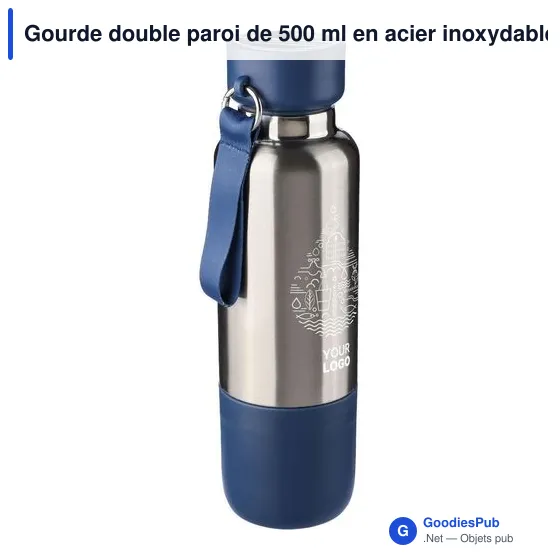 Gourde isotherme personnalisable 500 ml avec logo - Zev - Image 3