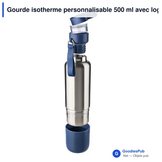 Gourde isotherme personnalisable 500 ml avec logo - Zev - Image 4