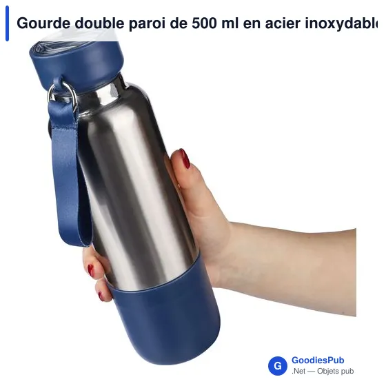 Gourde isotherme personnalisable 500 ml avec logo - Zev - Image 7