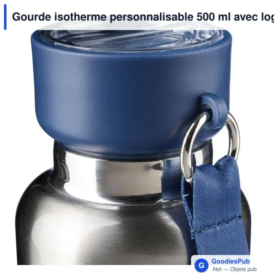Gourde isotherme personnalisable 500 ml avec logo - Zev - Image 8