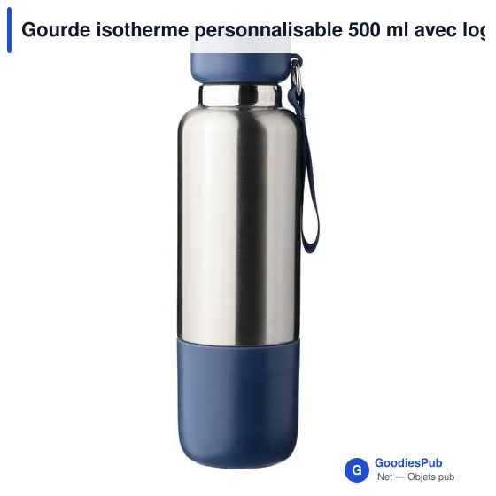 Gourde isotherme personnalisable 500 ml avec logo - Zev - Image 10