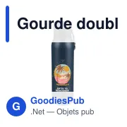 Gourde double paroi de 600 ml en acier inoxydable recyclé Cassian - Miniature 2