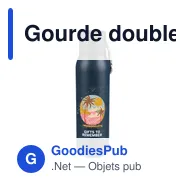 Gourde double paroi de 600 ml en acier inoxydable recyclé Cassian - Miniature 12