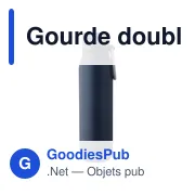 Gourde double paroi de 600 ml en acier inoxydable recyclé Cassian - Miniature 6