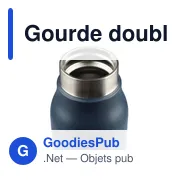 Gourde double paroi de 600 ml en acier inoxydable recyclé Cassian - Miniature 7