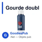 Gourde double paroi de 600 ml en acier inoxydable recyclé Mace - Miniature 3