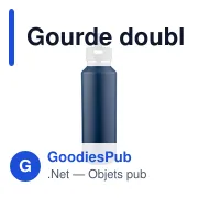 Gourde double paroi de 600 ml en acier inoxydable recyclé Mace - Miniature 31