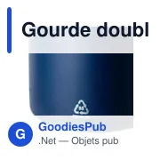 Gourde double paroi de 600 ml en acier inoxydable recyclé Mace - Miniature 39