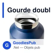 Gourde double paroi de 600 ml en acier inoxydable recyclé Mace - Miniature 40
