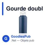 Gourde double paroi de 600 ml en acier inoxydable recyclé Mace - Miniature 5