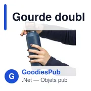 Gourde double paroi de 600 ml en acier inoxydable recyclé Mace - Miniature 43