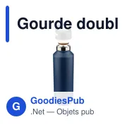 Gourde double paroi de 600 ml en acier inoxydable recyclé Mace - Miniature 7