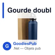 Gourde double paroi de 600 ml en acier inoxydable recyclé Mace - Miniature 8