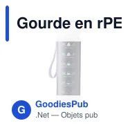Gourde en rPET touché gomme de 1 000 ml Brinley - Miniature 1