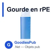 Gourde en rPET touché gomme de 1 000 ml Brinley - Miniature 2