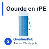 Gourde en rPET touché gomme de 1 000 ml Brinley - Miniature 4