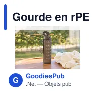 Gourde en rPET touché gomme de 1 000 ml Brinley - Miniature 7