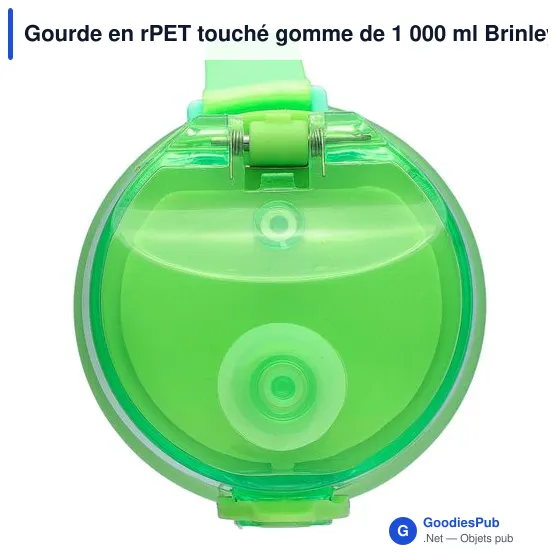 Gourde en rPET touché gomme de 1 000 ml Brinley - Image 9