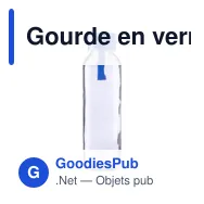 Gourde en verre personnalisable de 500 ml avec logo - Anouk - Miniature 1