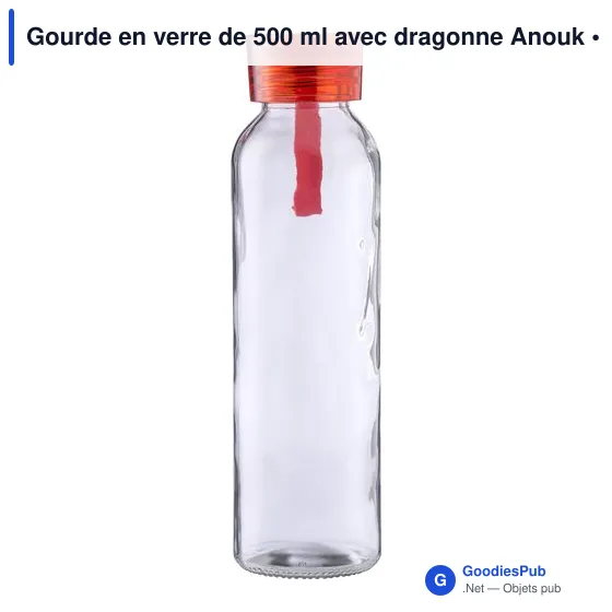 Gourde en verre personnalisable de 500 ml avec logo - Anouk - Image 11
