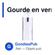 Gourde en verre personnalisable de 500 ml avec logo - Anouk - Miniature 3