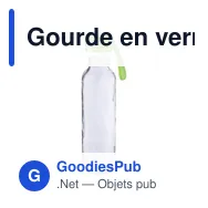 Gourde en verre personnalisable de 500 ml avec logo - Anouk - Miniature 5