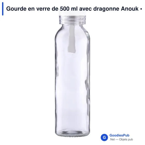 Gourde en verre personnalisable de 500 ml avec logo - Anouk - Image 6