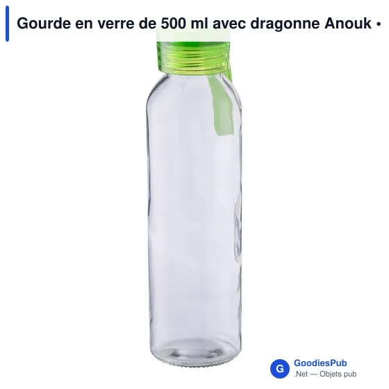 Gourde en verre personnalisable de 500 ml avec logo - Anouk - Image 7
