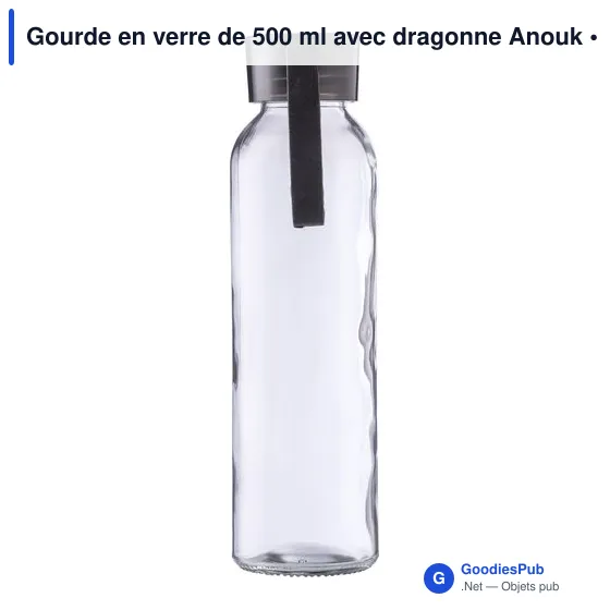 Gourde en verre personnalisable de 500 ml avec logo - Anouk - Image 9