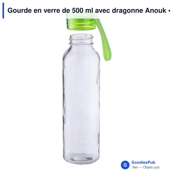 Gourde en verre personnalisable de 500 ml avec logo - Anouk - Image 10